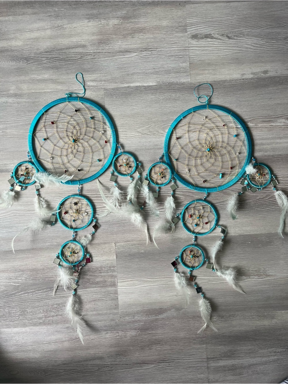 2 Turquoise Dream Catchers